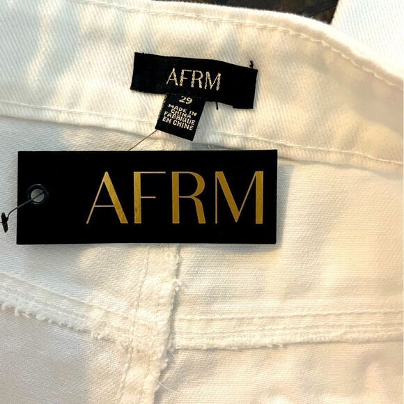 Revolve AFRM White Distressed High Rise Jeans Size 29 NWT - Picture 6 of 6